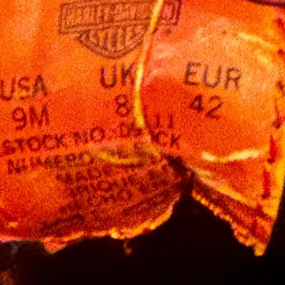 ~~Harley Davidson Boots Mens Size 9M Black Lace Up Side Zip Motorcycle D96111.. - Picture 9 of 9